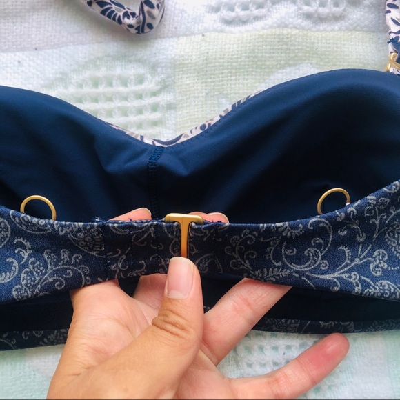 NWT Athleta Aqualuxe Batik Bikini Bandeau Top - Picture 3 of 12